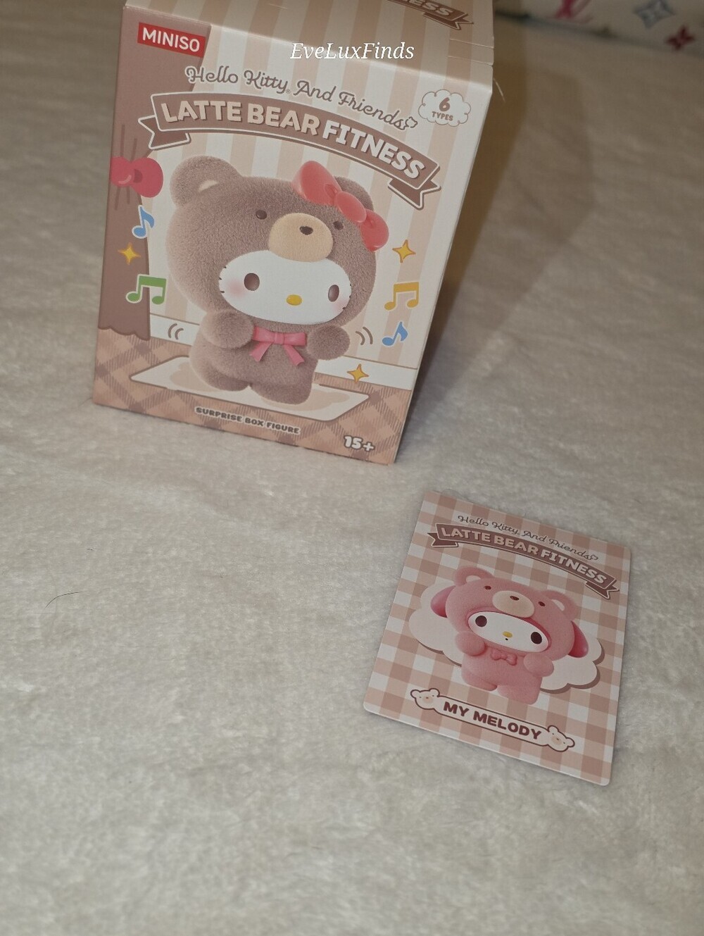 MINISO My Melody Latte Bear Fitness Figure Sanrio Blind Box NIB - Picture 6 of 6